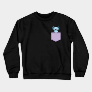 Axolotl In The Pocket - Cute Axolotl Amphibian Lover Crewneck Sweatshirt